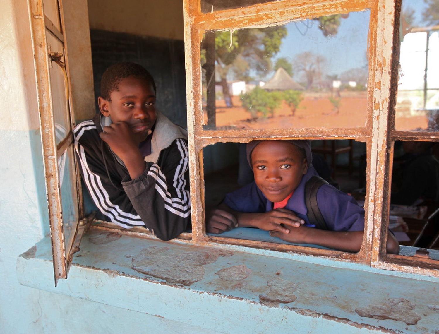Children at a village school