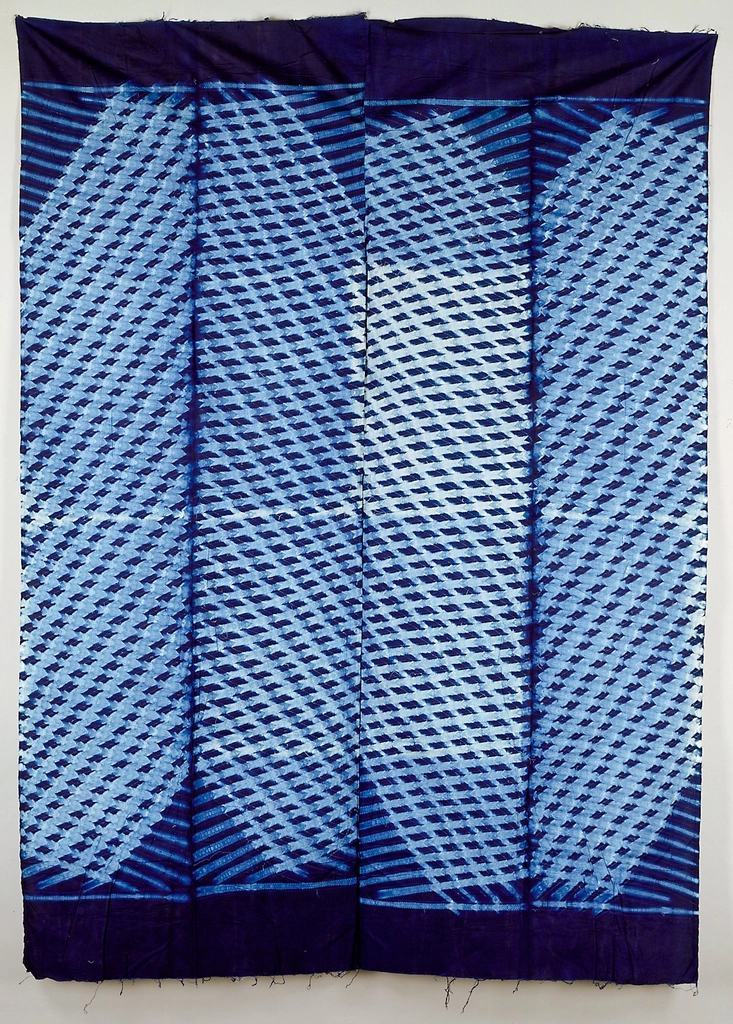 Cloth dyed by hand